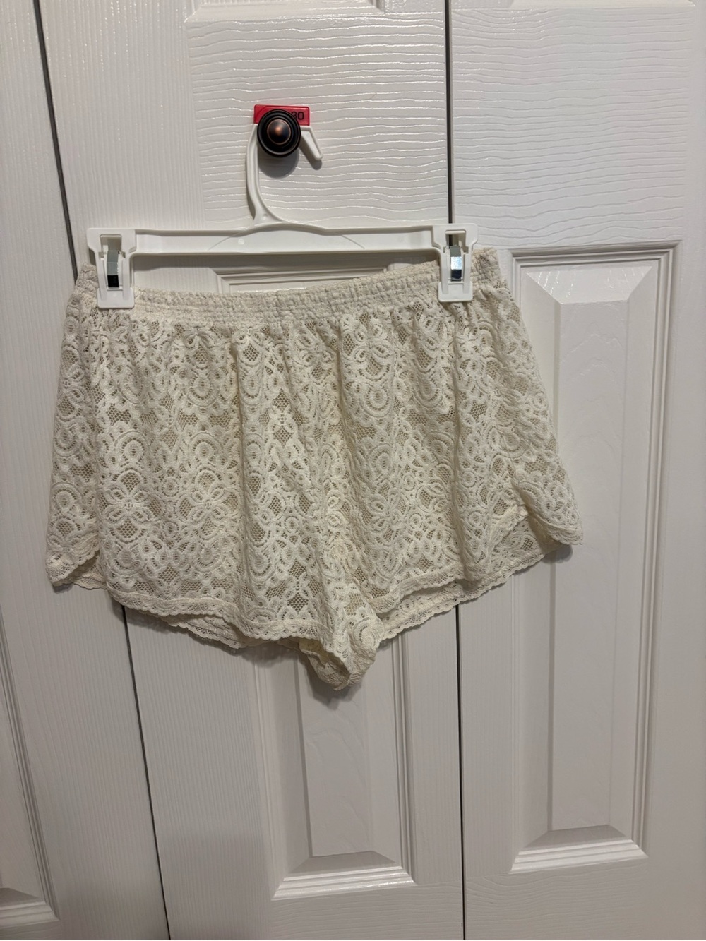 Hollister Cream Lace Lingerie Sleep Shorts